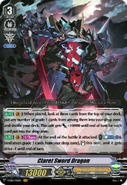 Claret Sword Dragon Card Front