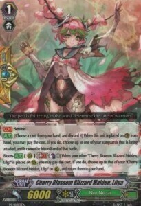 Cherry Blossom Blizzard Maiden, Lilga Card Front