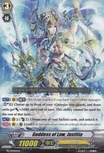 Goddess of Law, Justitia Card Front