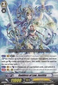 Goddess of Law, Justitia Card Front