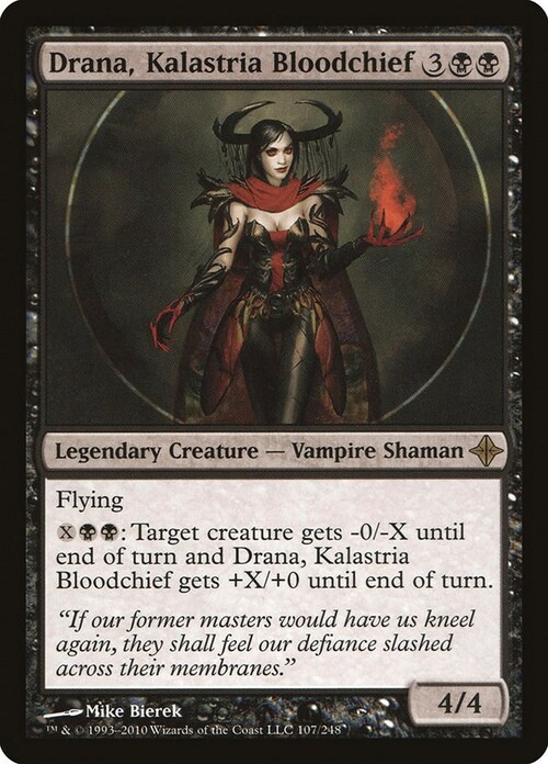 Drana, Kalastria Bloodchief Card Front