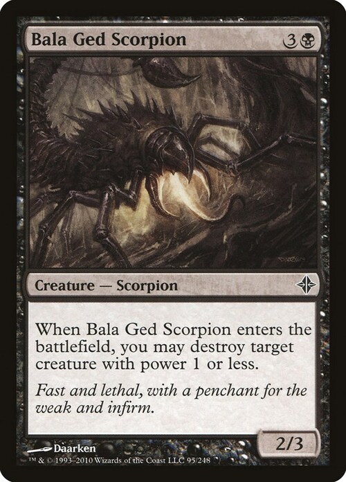 Bala Ged Scorpion Card Front