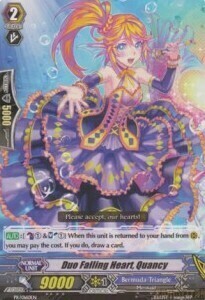 Duo Falling Heart, Quancy Card Front