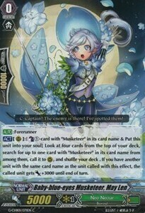 Baby-blue-eyes Musketeer, May Len Card Front