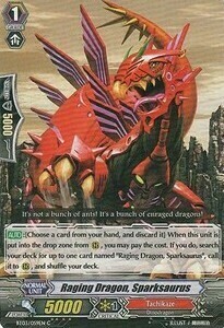 Raging Dragon, Sparksaurus Card Front