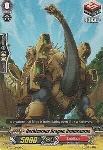 Herbivorous Dragon, Brutosaurus Card Front