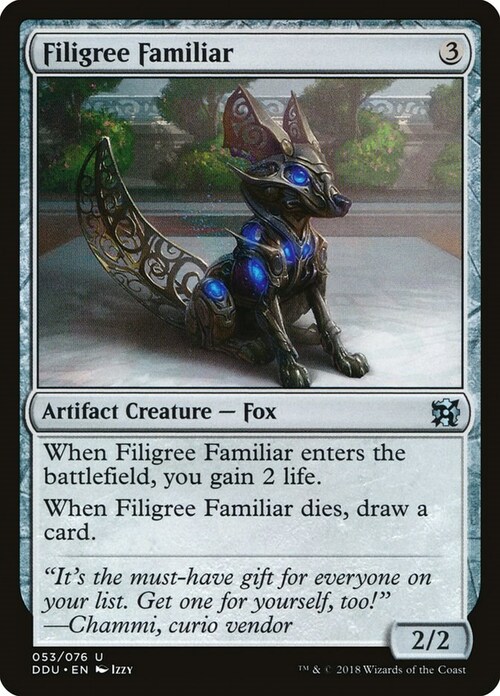 Filigree Familiar Card Front