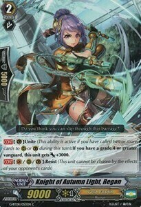 Knight of Autumn Light, Regan Card Front