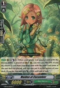 Maiden of Cucumber Card Front