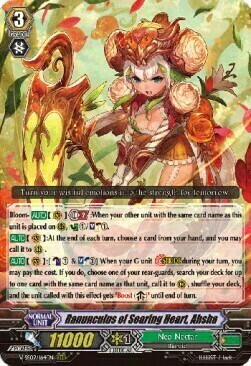 Ranunculus of Searing Heart, Ahsha Card Front