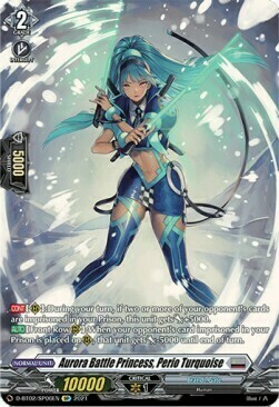 Aurora Battle Princess, Perio Turquoise Card Front