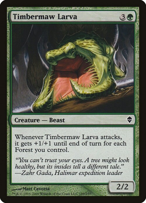 Timbermaw Larva Card Front