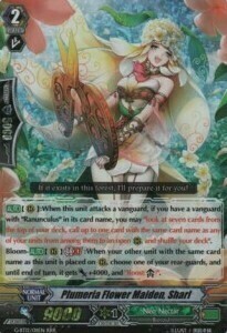 Plumeria Flower Maiden, Sharl Card Front