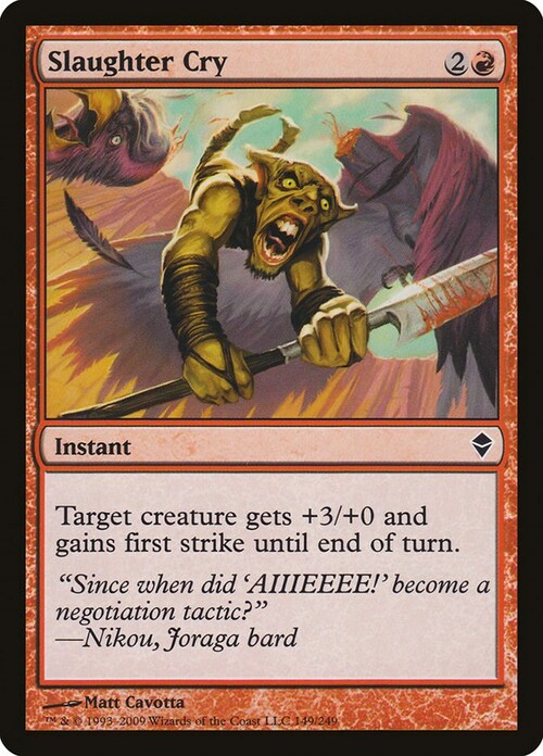 Slaughter Cry Card Front