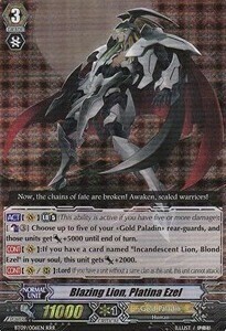 Blazing Lion, Platina Ezel Card Front