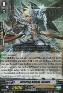 Blinking Knight, Millius Card Front