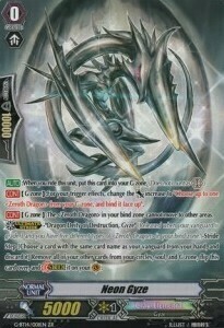 Neon Gyze // Dragon Deity of Destruction, Gyze Card Front