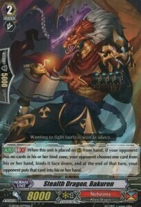 Stealth Dragon, Bakuren Card Front