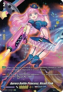 Aurora Battle Princess, Risatt Pink Card Front