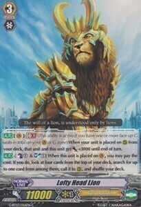 Lofty Head Lion Card Front