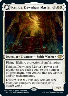 Katilda, Dawnhart Martyr // Katilda's Rising Dawn Card Front