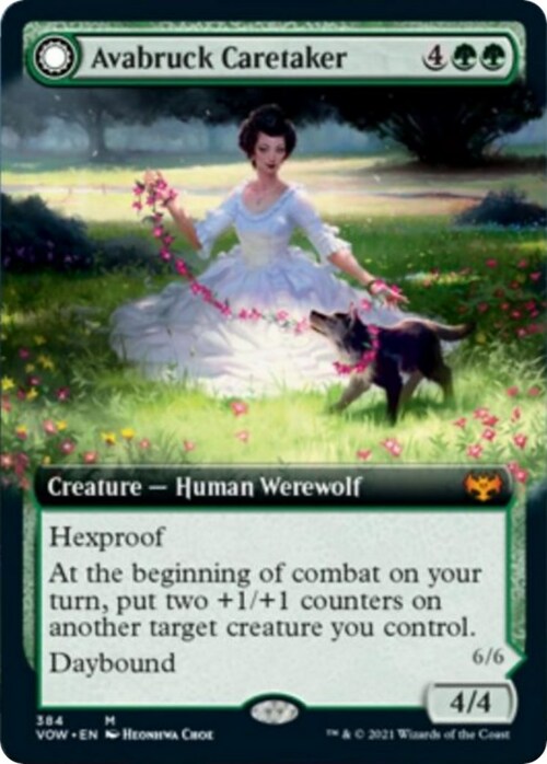 Avabruck Caretaker // Hollowhenge Huntmaster Card Front