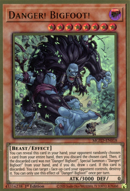 Danger! Bigfoot! Card Front