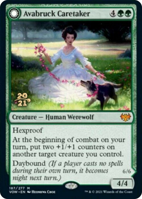 Avabruck Caretaker // Hollowhenge Huntmaster Card Front