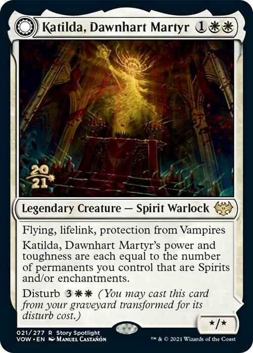 Katilda, Dawnhart Martyr // Katilda's Rising Dawn Card Front