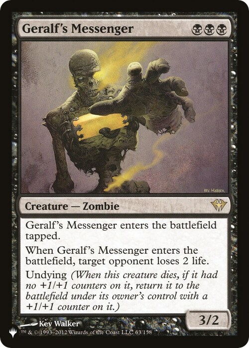 Geralf's Messenger Card Front