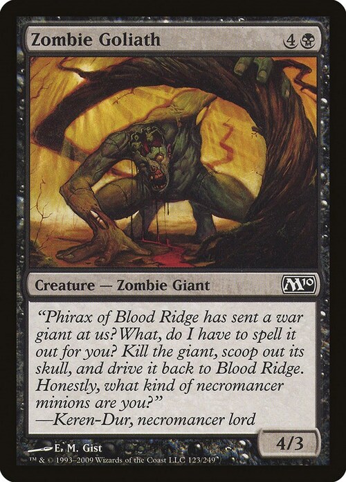 Zombie Goliath Card Front