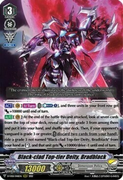 Black-clad Top-tier Deity, Bradblack Card Front