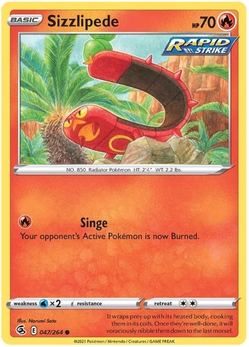 Sizzlipede Card Front