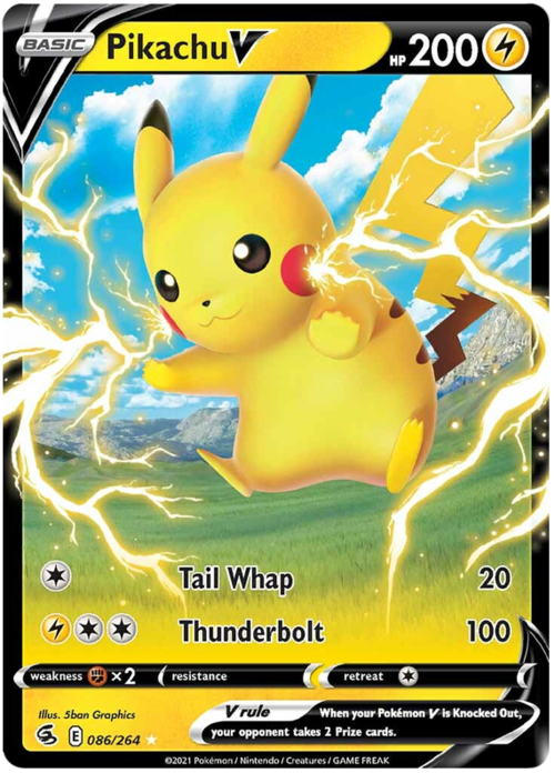 Pikachu V Card Front