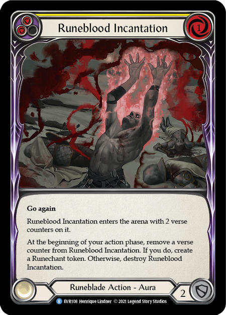 Runeblood Incantation - Yellow Card Front