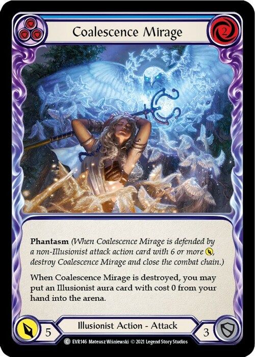 Coalescence Mirage - Blue Card Front