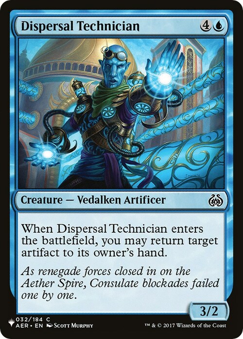 Dispersal Technician Card Front