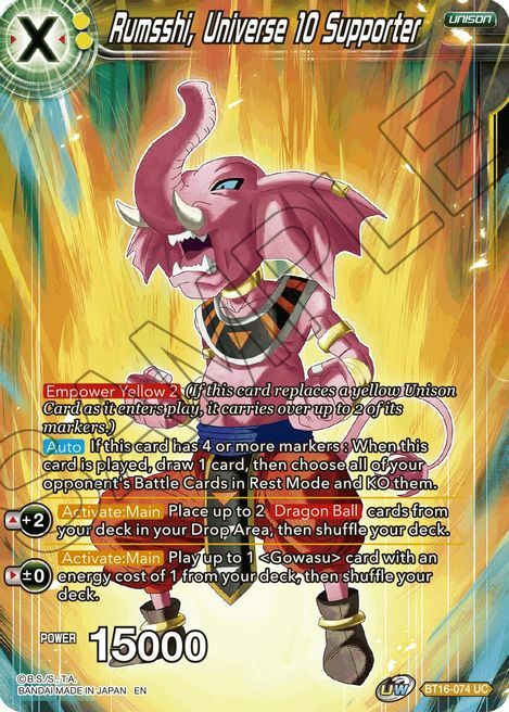 Rumsshi, Universe 10 Supporter Card Front