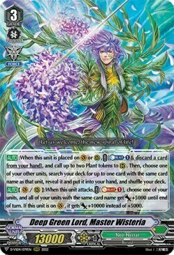 Deep Green Lord, Master Wisteria Card Front