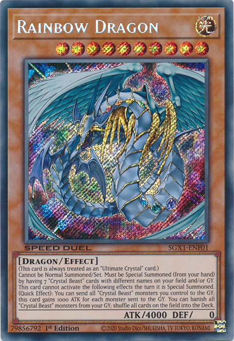 Rainbow Dragon Card Front