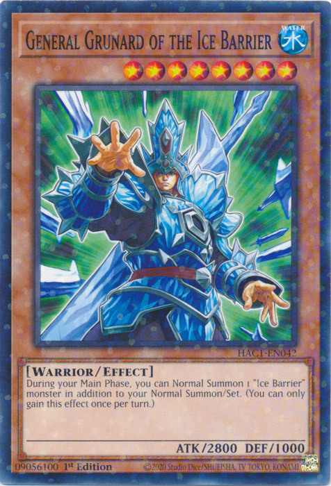 General Grunard of the Ice Barrier Card Front