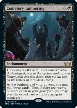 Cemetery Tampering Card Front