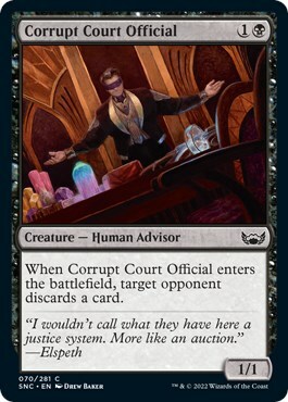 Corrupt Court Official Card Front