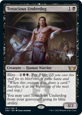 Tenacious Underdog Card Front