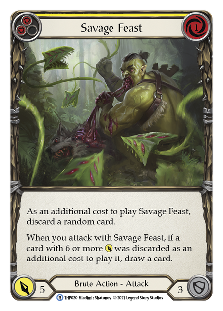 Savage Feast - Yellow Card Front