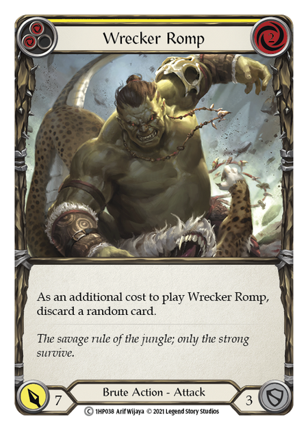 Wrecker Romp - Yellow Card Front