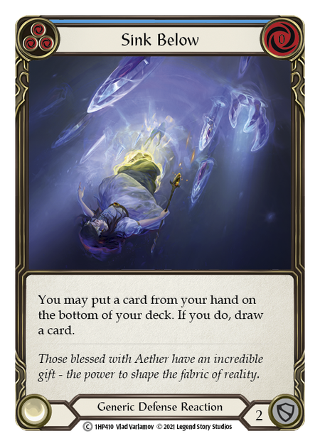 Sink Below - Blue Card Front