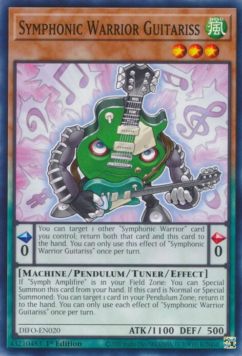 Symphonic Warrior Guitariss Card Front