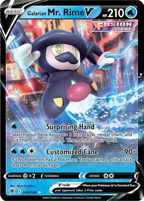 Galarian Mr. Rime V Card Front