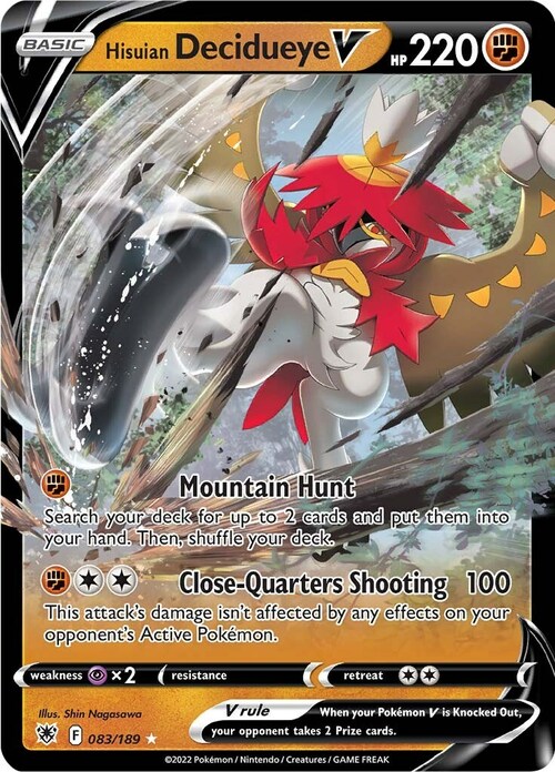 Hisuian Decidueye V Card Front